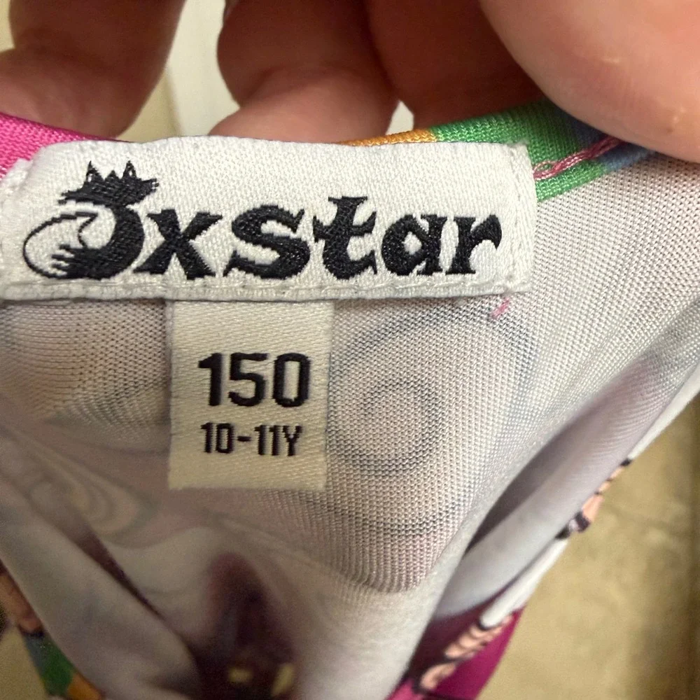 Jxstar Girls Pink Unicorn Rainbow‎ Long Sleeve Skater Dress Size 10-11Y 150
